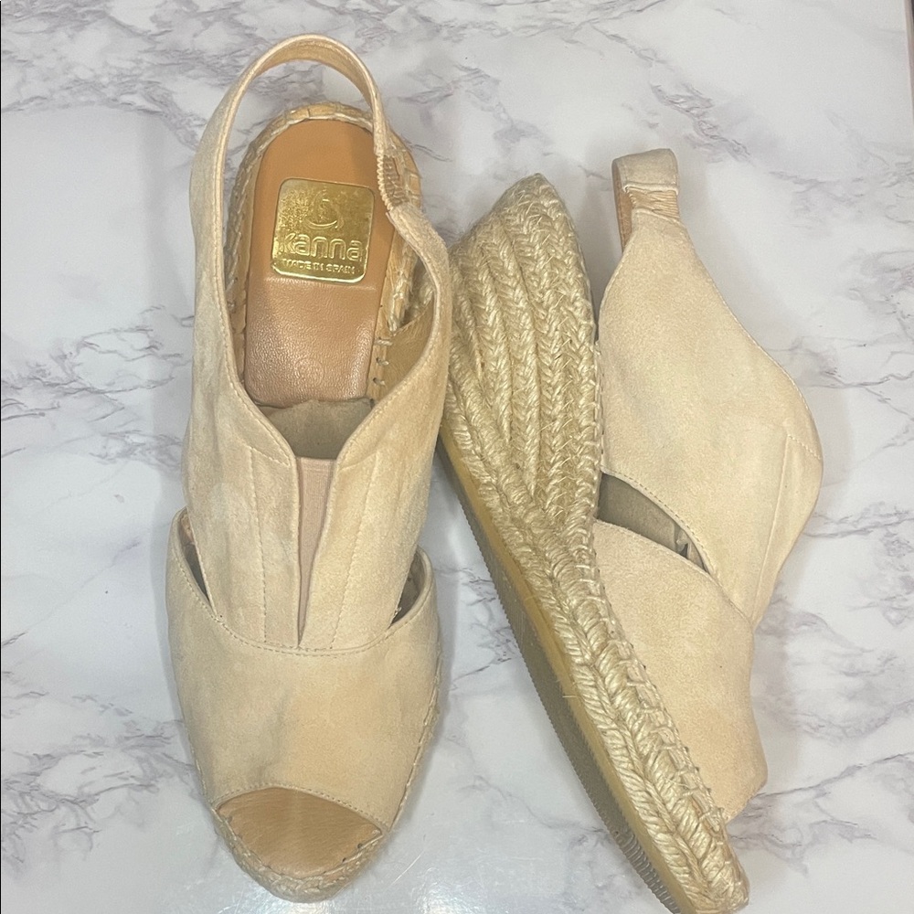 Kanna , Anthropology handcrafted in Spain suede Euro 41 ( US 10) wedges